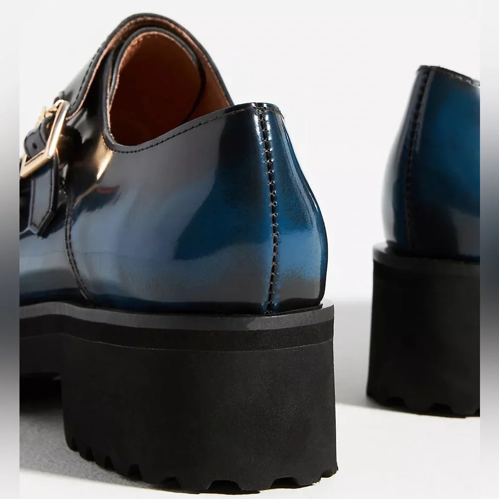 New Women's All Black Lug Monk Flats!!🔥🔥🔥 - Picture 4 of 13